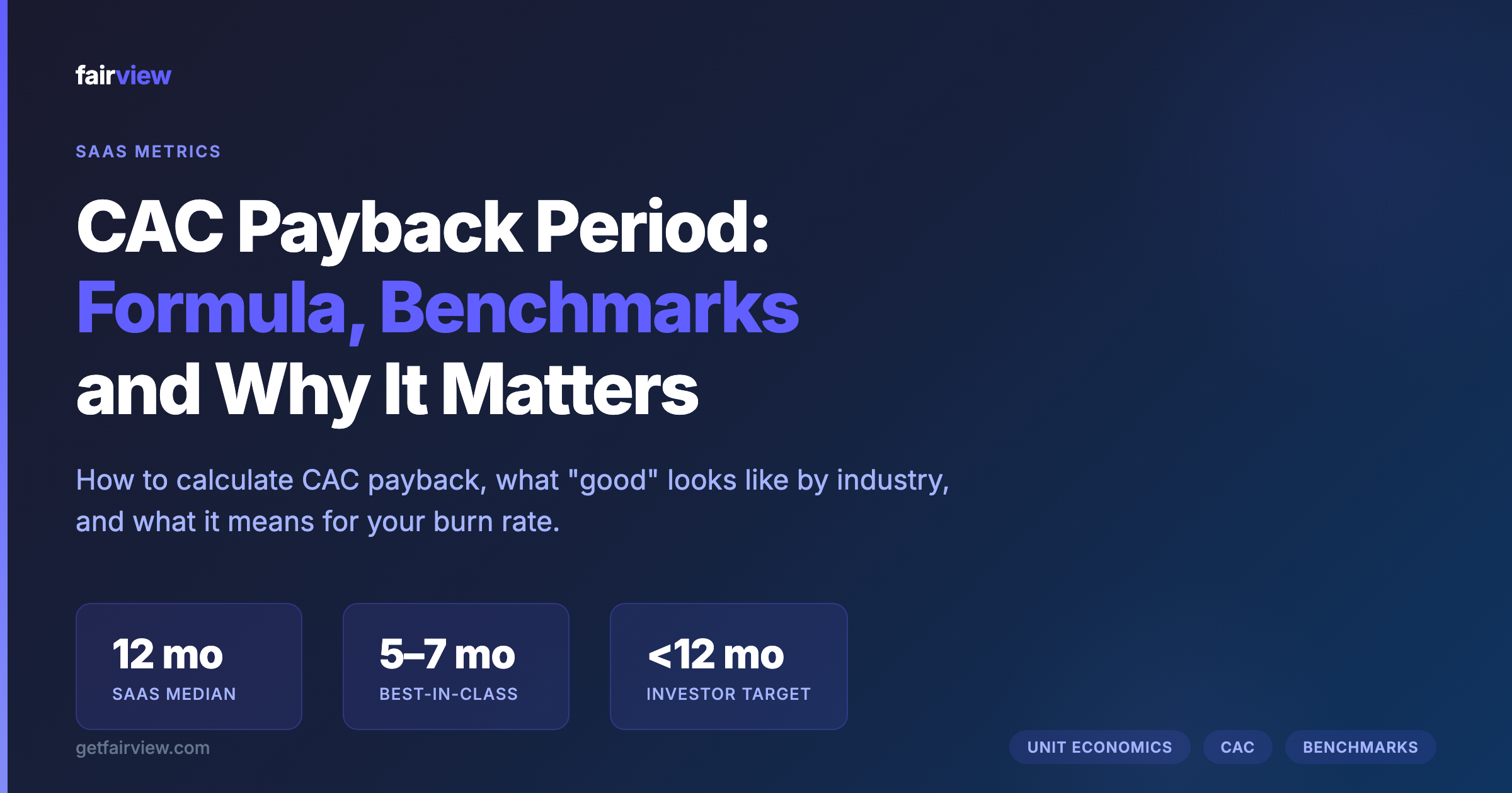 CAC Payback Period: Formula, Benchmarks and Why It Matters